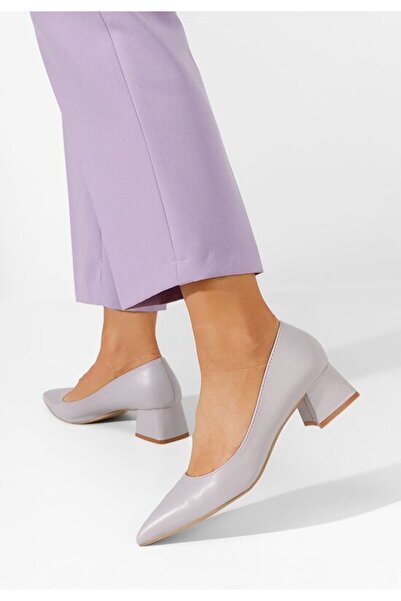 B T Shoes Αλέβα Μωβ Παπούτσια με Χαμηλό Τακούνι
