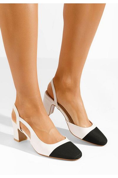 B T Shoes Emesa Slingback Shoes White