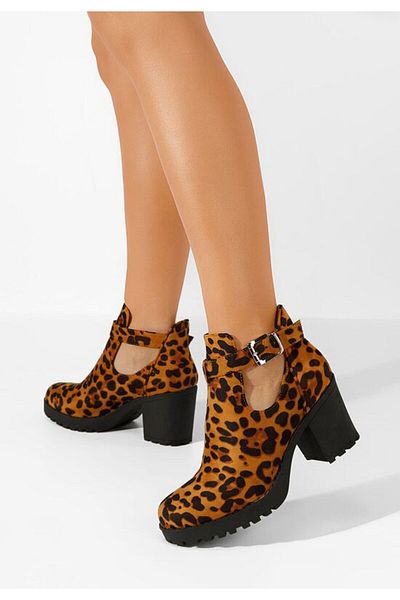 B T Shoes Nomaria leopard autumn boots