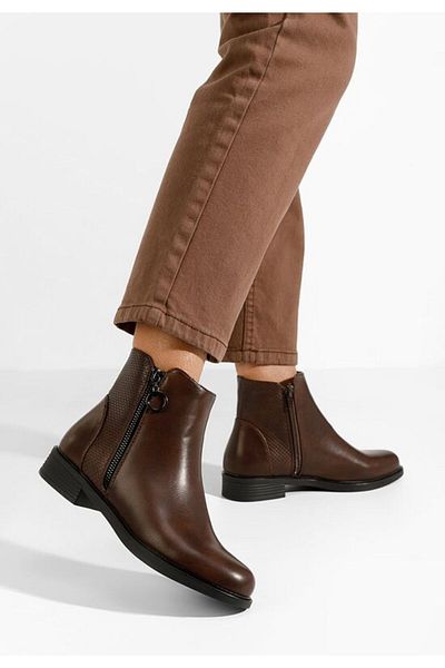B T Shoes Ghete damă maro Derena