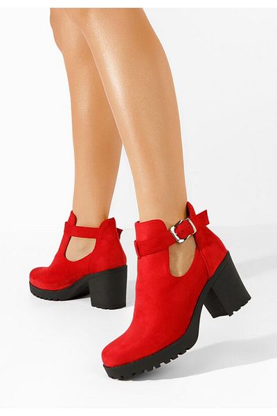 B T Shoes Nomaria red autumn boots