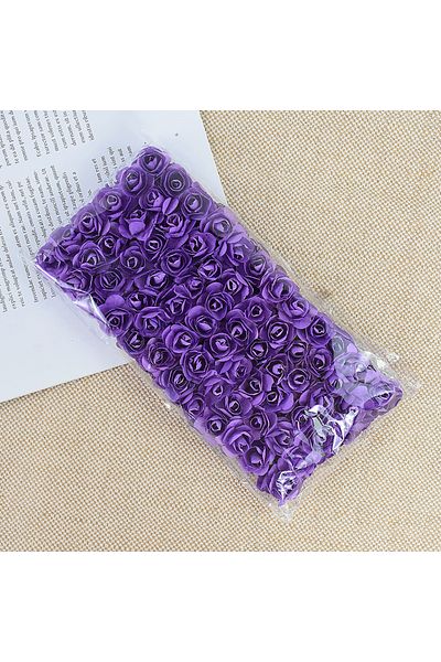 Choice 144pcs F18 144pcs 2cm Artificial Mini Paper Rose Bouquet for Wedding Party Decoration Home DIY Wreat