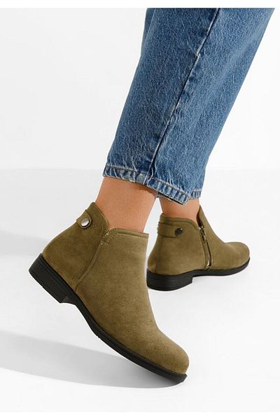B T Shoes Women's green boots Rimina V2