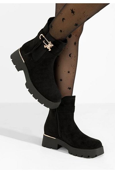 B T Shoes Women's black Latashia boots