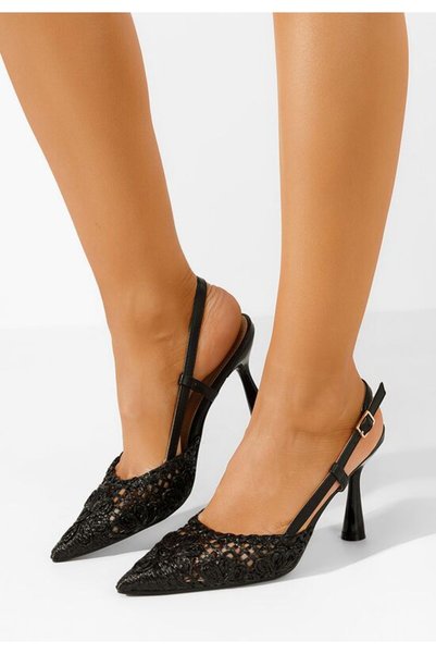 B T Shoes Azzie V3 Παπούτσια Στιλέτο Σλινγκμπακ Μαύρα