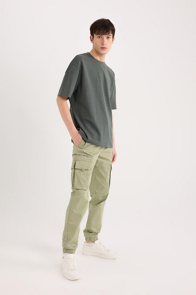 DeFacto Regular Cargo Pocket Gabardine Jogger Pants B1916Ax25Sp
