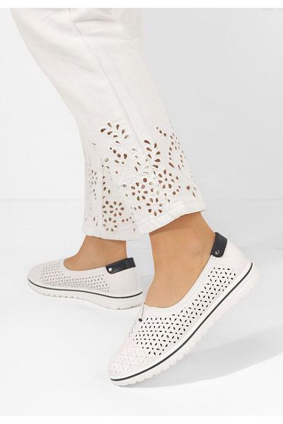 B T Shoes Pantofi casual dama Karolyn albi