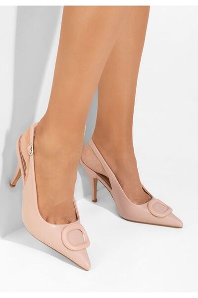 B T Shoes Κέισι γυμνόχρωμα παπούτσια με λεπτό τακούνι