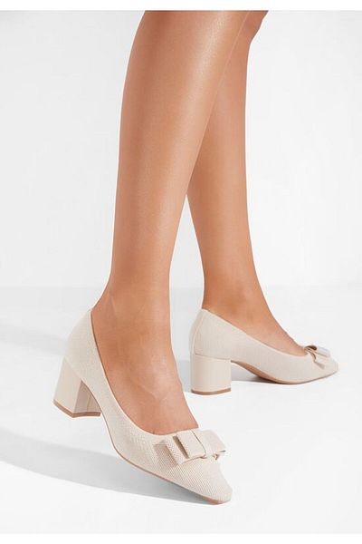 B T Shoes Sherry beige mid-heeled shoes