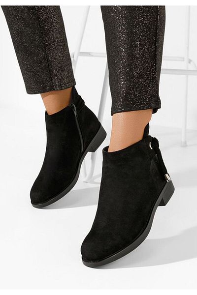 B T Shoes Ghete dama negre Dezara