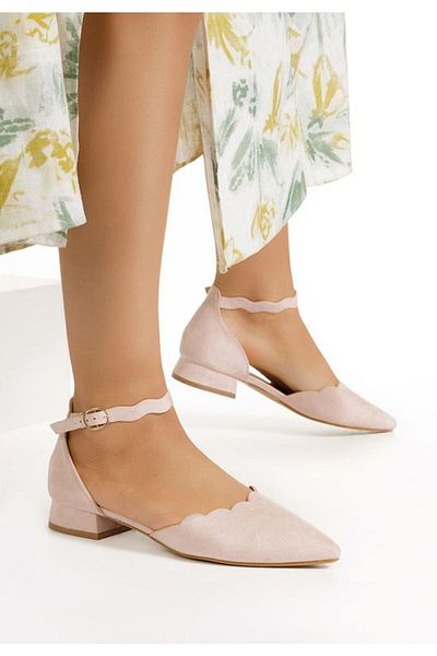 B T Shoes Pantofi Cu Toc Mic Roz Weber