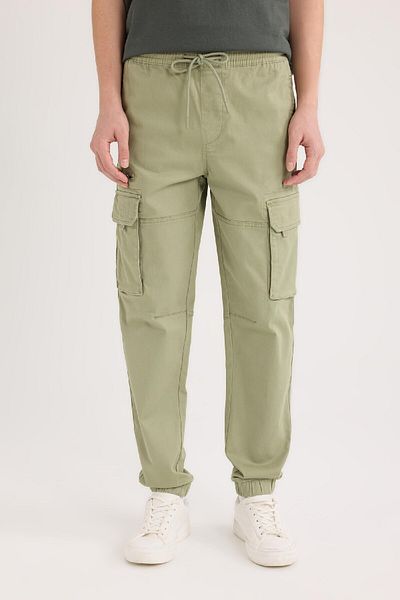 DeFacto Regular Cargo Pocket Gabardine Jogger Pants B1916Ax25Sp