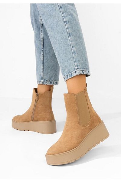 B T Shoes Ghete cu platformă Celestina kaki