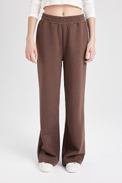 DeFacto Basic Sweatpants με φαρδύ πόδι και ελαστική μέση - Τσέπες B3345ax24wn