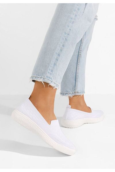 B T Shoes Pantofi casual dama Akova albi