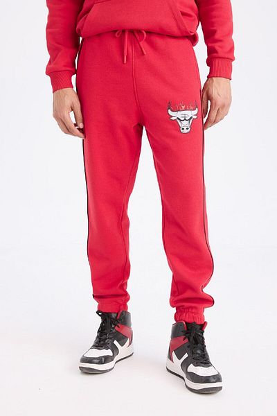 DeFacto Chicago Bulls Fit Jogger αθλητική φόρμα - Stanart δεμένη μέση D6564ax25sp