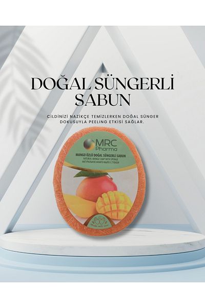 MRC Pharma Natural Sponge Soap with Mango Extract