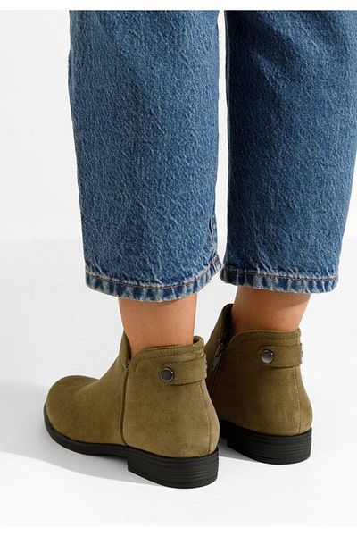 B T Shoes Women's green boots Rimina V2