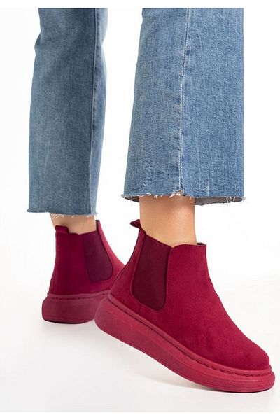 B T Shoes Ghete chelsea dama grena Alenna V2