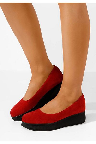 B T Shoes Cantoria V2 red platform shoes