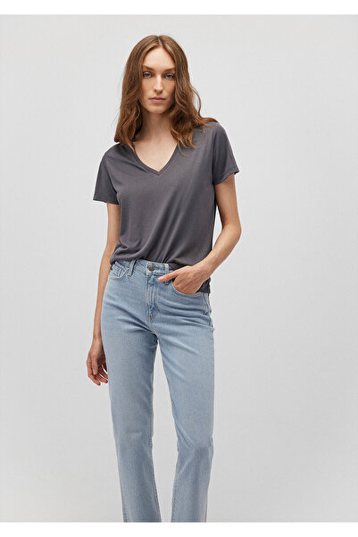 Mavi Anthracite Tencel Modal Basic T-Shirt - Regular Fit 1612692 -80106