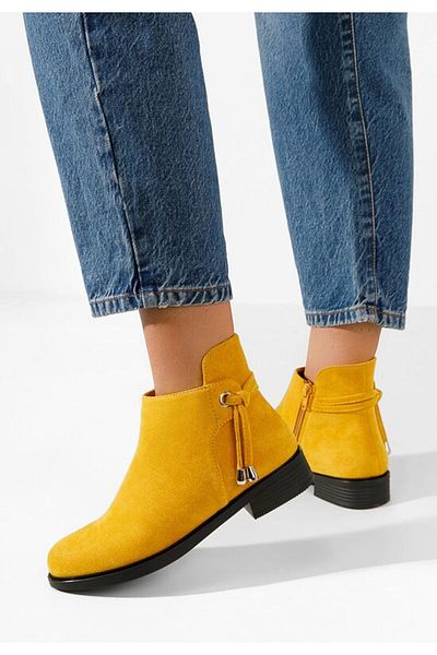 B T Shoes Yellow women's boots Dezara