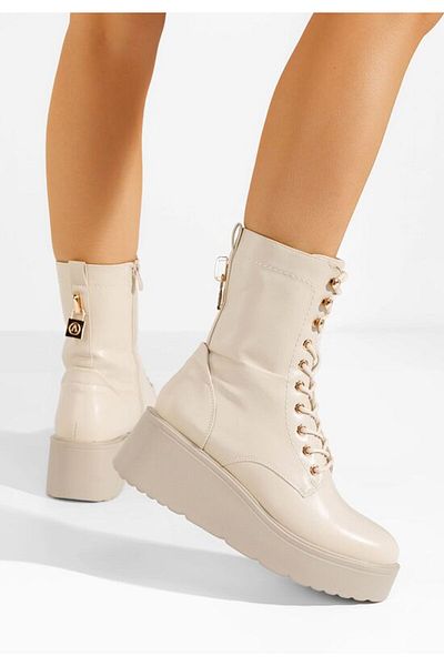 B T Shoes Ghete cu platformă Reshima bej