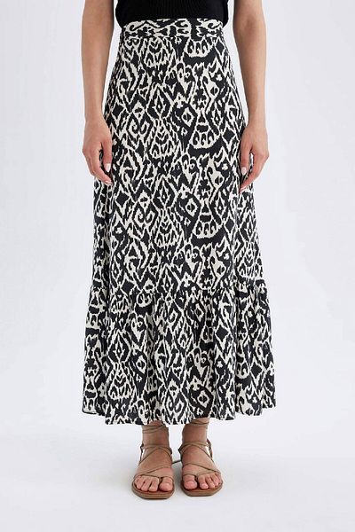 DeFacto Viscose Maxi Skirt - Patterned, D2374AX24SM