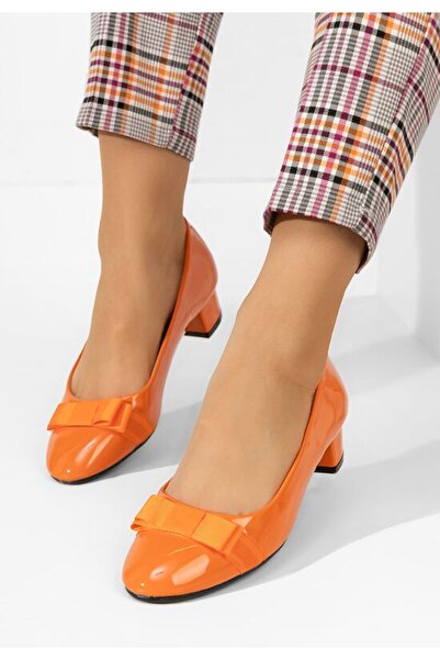 B T Shoes Τζάκι V4 Πορτοκαλί Παπούτσια με Χαμηλό Τακούνι
