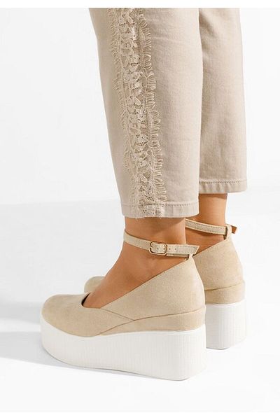 B T Shoes Pantofi cu platformă Leanora bej