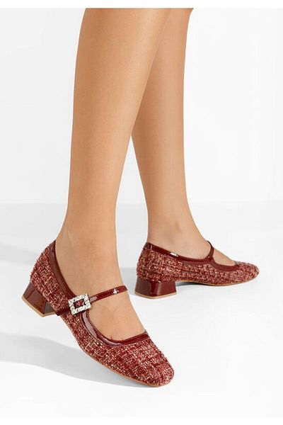B T Shoes Milina red low-heeled shoes