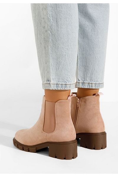 B T Shoes Ghete chelsea dama bej Alyona