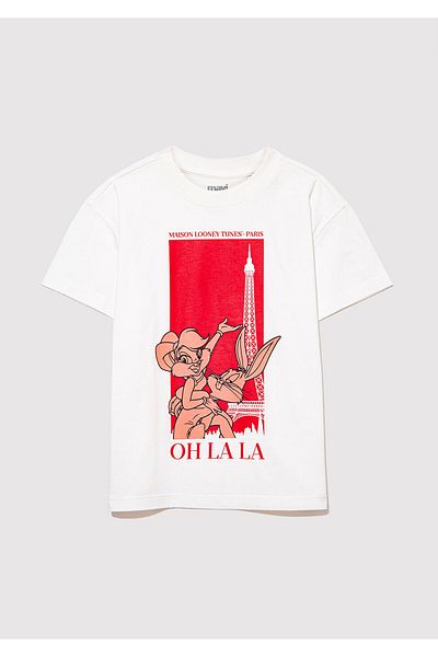 Mavi Tricou alb cu imprimeu Bugs Bunny - Loose Fit 7610250 -70057