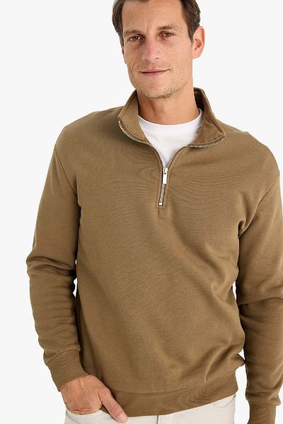 DeFacto Άνετο φούτερ με φερμουάρ γιακά Comfort Regular Fit X7405az24au
