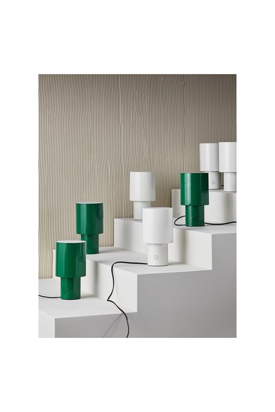 IKEA SPETSBOJ Table lamp, dimmable/green, 22 cm
