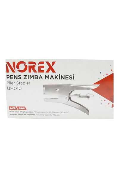 NOREX Metal Collet Type Stapler Machine 24/6-26/6 30-35 Sheet Capacity Uh010
