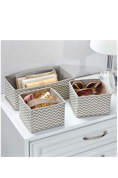 COOYA 6 Set Fabric Dresser Drawers Closet Organiser,Folds Flat,Easy to Care,Organiser for Lingerie,Socks