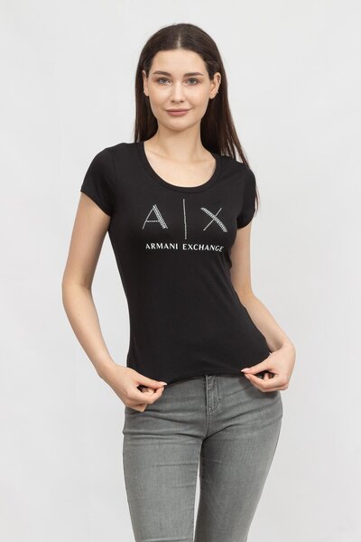 Armani Exchange Kadın Bisiklet Yaka T-Shirt