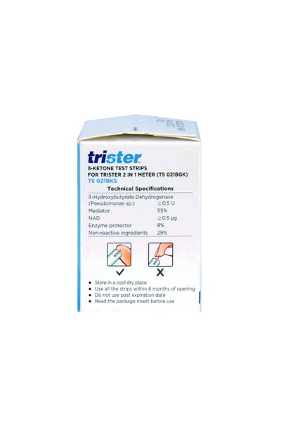 trister 2 In 1 Β-Ketone Test Strips 10'S