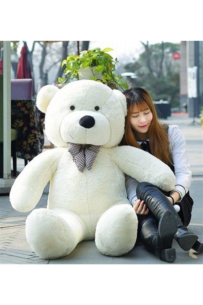 Özgüner Oyuncak 160 cm Lilac Large Teddy Bear - 100% Domestic Bow Tie