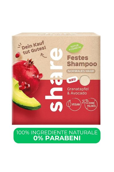 Share Naturals, sampon solid cu rodie si avocado, 12 buc x 60 gr.