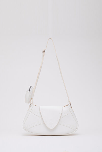 SHAKA White Shk96 Faux Leather Single Compartment Wallet Handbag and Shoulder Bag