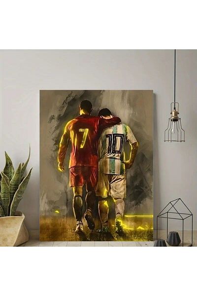 Vision Kylian Mbappe Canvas Wall Art Stretched on Wooden Frame 55 x 35 cm