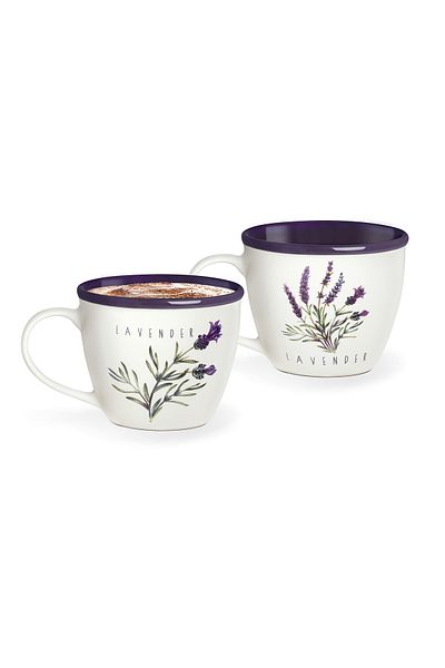 Madame Coco Lavender Jardin 2-teiliges Tassenset
