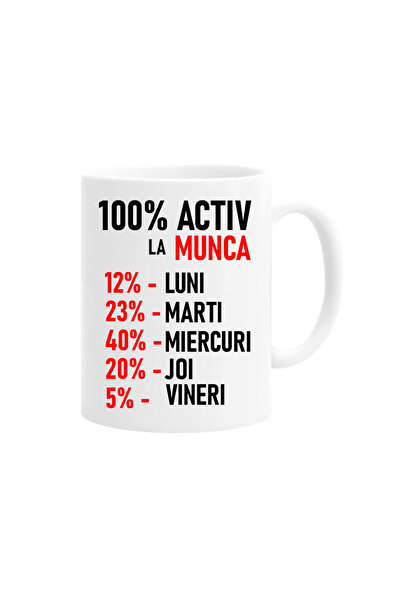 OEM Cana albă personalizată 100% activă la locul de muncă, INOVATIX®. 330 ml