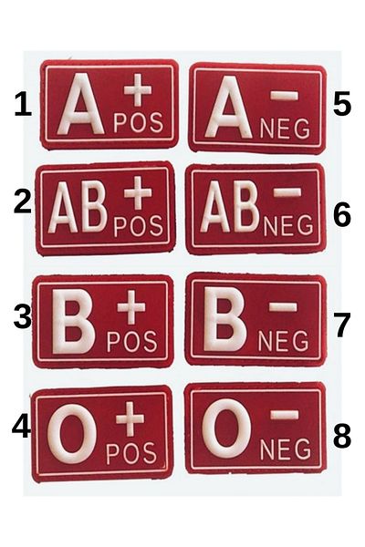 Safari Red Silicone PVC Blood Group Arma