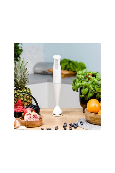 Zelmer Blender de mana Zelmer ZHB4560S Pulsar, 800 W, 2 lame inox, Turbo, design ergonomic, Alb/Gri