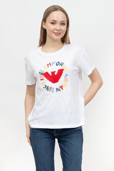 Emporio Armani Kadın Bisiklet Yaka T-Shirt