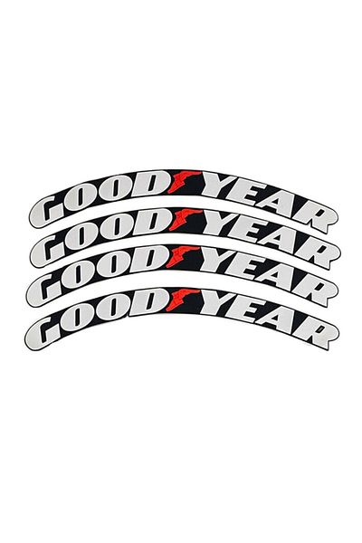 bombtire Goodyear White 3D Tyre Lettering - 2.5 Cm, 4 Pcs, White Cheek for Motor Vehicle