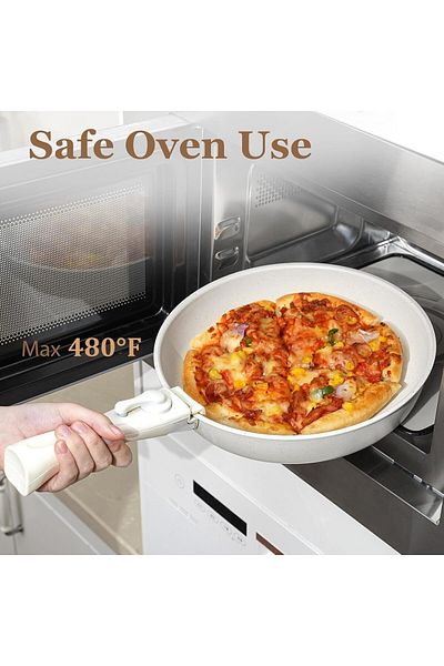 COOYA 15-piece Non-stick Kitchen Cookware Set, With Detachable Handle, oven Safe, For Cooking Cuisine